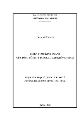 Chiến lược kinh doanh của tổng công ty điện lực dầu khí việt nam giai đoạn 2021 2030