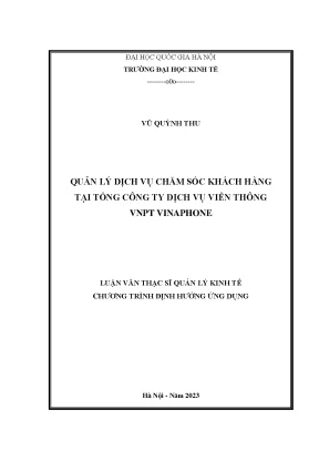 Quản lý dịch vụ chăm sóc khách hàng tại tổng công ty dịch vụ viễn thông vnpt vinaphone