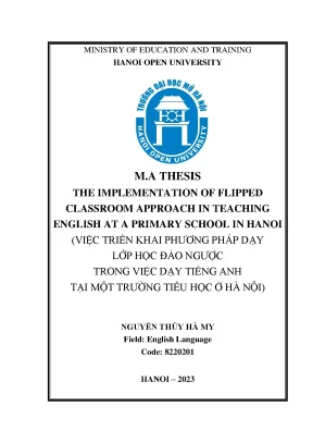 The implementation of flipped classroom approach in teaching at a primary school in hanoi