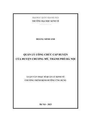 Quản lý công chức cấp huyện của huyện chương mỹ thành phố hà nội