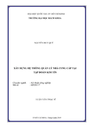 Luận văn thạc sĩ kỹ thuật công nghiệp xây dựng hệ thống quản lý nhà cung cấp tại tập đoàn kim tín