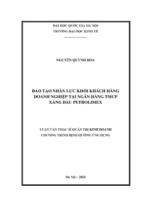 Đào tạo nhân lực khối khách hàng doanh nghiệp tại ngân hàng tmcp xăng dầu petrolimex