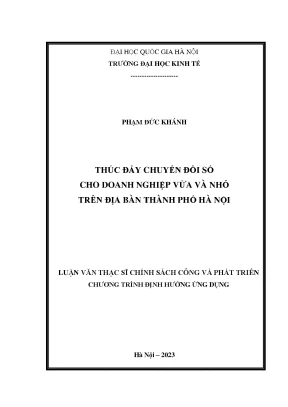 Thúc đẩy chuyển đổi số cho doanh nghiệp vừa và nhỏ trên địa bàn tp hà nội