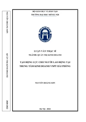 Tạo động lực cho người lao động tại trung tâm kinh doanh vnpt hải phòng