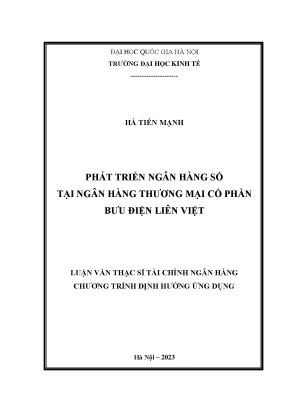 Phát triển ngân hàng số tại ngân hàng thương mại cổ phần bưu điện liên nam việt