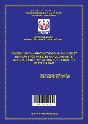 Nghiên cứu ảnh hưởng thời gian thủy nhiệt đến cấu trúc vật liệu nanocomposite zno graphene oxit và ứng dụng phân hủy metyl da cam