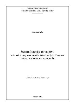 Ảnh hưởng của từ trường lên hấp thụ phi tuyến sóng điện từ mạnh trong graphene hai chiều