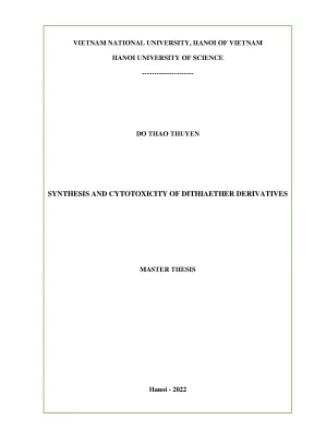 Synthesis and cytotoxicity of dithiaether derivatives