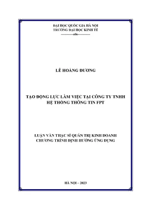 Tạo động lực làm việc tại công ty tnhh hệ thống thông tin fpt