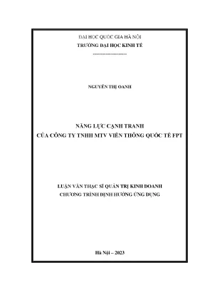 Năng lực cạnh tranh của công ty tnhh mtv viễn thông quốc tế fpt