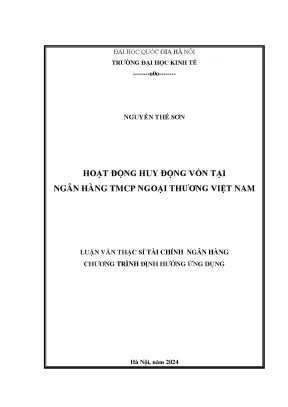 Hoạt động huy động vốn tại ngân hàng tmcp ngoại thương việt nam