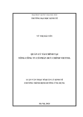 Quản lý tài chính tại tổng công ty cổ phần bưu chính viettel