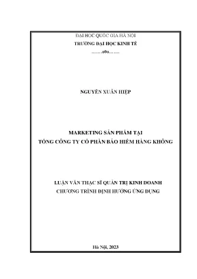 Marketing sản phẩm tại tổng công ty cổ phần bảo hiểm hàng không