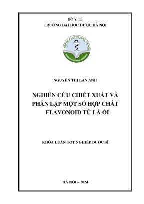 Nghiên cứu chiết xuất và phân lập một số hợp chất flavonoid từ lá ổi
