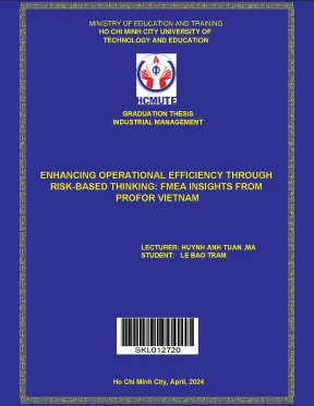 Enhancing operational efficiency through risk based thinking fmea insights from profor vietnam