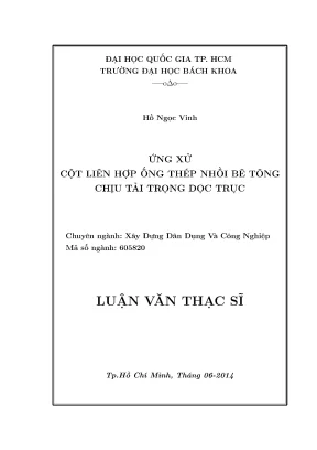 Luận văn thạc sĩ kỹ thuật xây dựng ứng xử cột liên hợp ống thép nhồi bê tông chịu tải trọng dọc trục