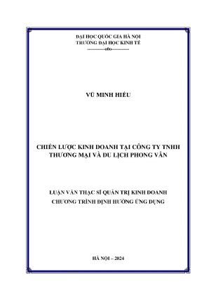 Chiến lược kinh doanh tại công ty tnhh thương mại và du lịch phong vân
