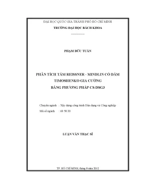Luận văn thạc sĩ kỹ thuật xây dựng phân tích tấm reissner mindlin có dầm timoshenko gia cường bằng phương pháp cs dsg3