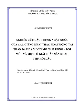 Luận văn thạc sĩ kỹ thuật khai thác và công nghệ dầu khí nghiên cứu đặc trưng ngập nước của các giếng khai thác hoạt động tại thân dầu đá móng mỏ nam rồng đồi mồi và một số giải pháp nâng cao thu hồi dầu