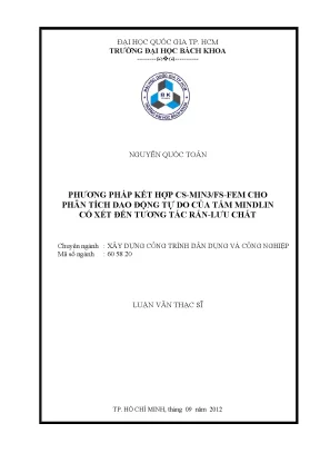 Luận văn thạc sĩ kỹ thuật xây dựng phương pháp kết hợp cs min3