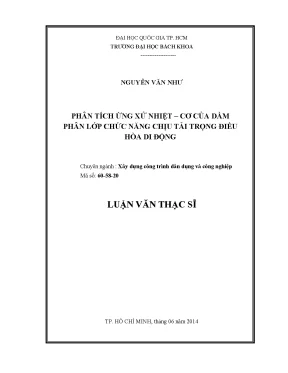 Luận văn thạc sĩ kỹ thuật xây dựng phân tích ứng xử nhiệt cơ của dầm phân lớp chức năng chịu tải trọng điều hòa di động