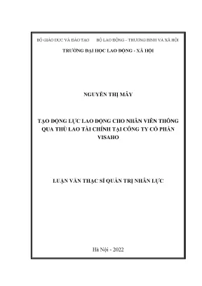 Tạo động lực lao động cho nhân viên thông qua thù lao tài chính tại công ty cổ phần visaho