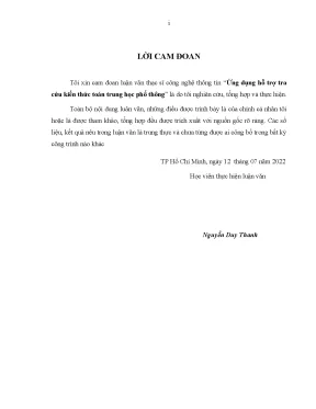 Ứng dụng hỗ trợ tra cứu kiến thức toán trung học phổ thông