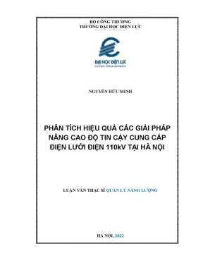 Phân tích hiệu quả các giải pháp nâng cao độ tin cậy cung cấp điện lưới điện 110kv tại hà nội