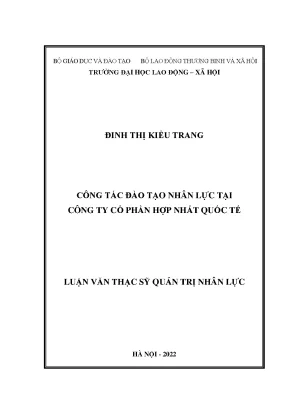 Công tác đào tạo nhân lực tại công ty cổ phần hợp nhất quốc tế