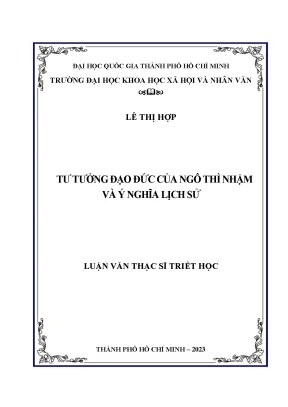 Tư tưởng đạo đức của ngô thì nhậm và ý nghĩa lịch sử