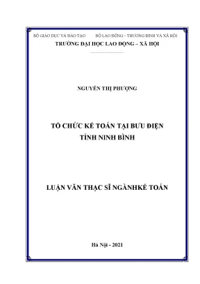 Tổ chức kế toán tại bưu điện tỉnh ninh bình