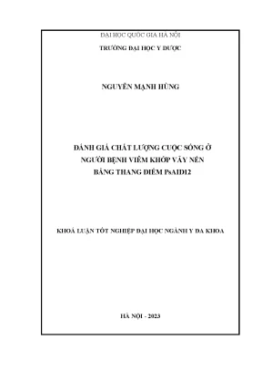 Đánh giá chất lượng cuộc sống ở người bệnh viêm khớp vảy nến bằng thang điểm psaid12