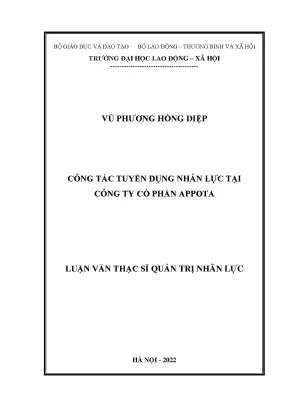 Công tác tuyển dụng nhân lực tại công ty cổ phần appota