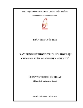 Xây dựng hệ thống truyhồi họcliệucho sinh viên ngànhđiện điệntử