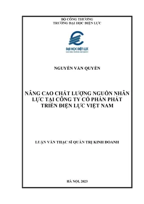 Nâng cao chất lượng nguồn nhân lực tại công ty cổ phần phát triển điện lực việt nam