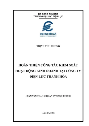 Hoàn thiện công tác kiểm soát hoạt động kinh doanh tại công ty điện lực thanh hóa