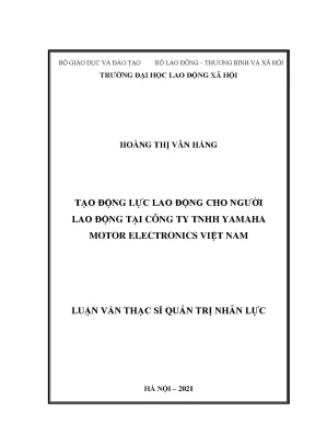 Tạo động lực lao động tại công ty trách nhiệm hữu hạn yamaha motor electronics việt nam