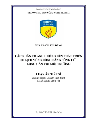 Các nhân tố ảnh hưởng đến phát triển du lịch vùng đồng bằng sông cửu long gắn với môi trường