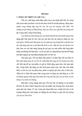 Luận văn thạc sĩ hoàn thiện công tác truyền thông đối với thương hiệu yến sào cù lao chàm hội an