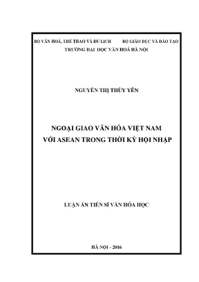 Ngoại giao văn hóa việt nam với asean trong thời kỳ hội nhập