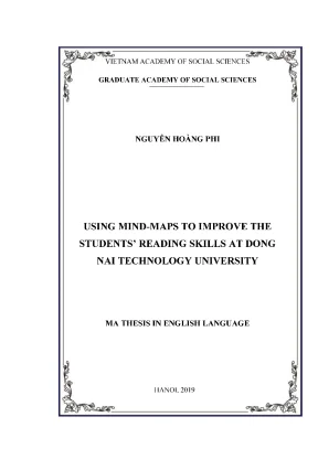 Luận văn thạc sĩ using mind maps to improve the students reading skills at dong nai technology university