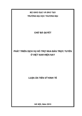 Phát triển dịch vụ hỗ trợ mua bán trực tuyến ở việt nam hiện nay