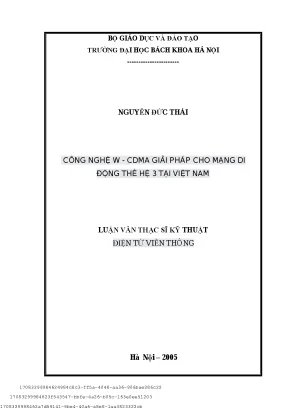 Công nghệ w cdma giải pháp ho mạng di động thế hệ 3 tại việt nam