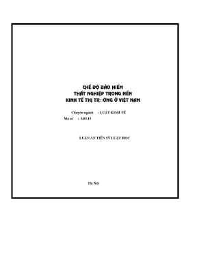 Chế độ bảo hiểm thất nghiệp trong nền kinh tế thị trường ở việt nam ta