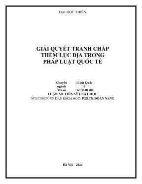 Giải quyết tranh chấp thềm lục địa trong pháp luật quốc tế hiện nay