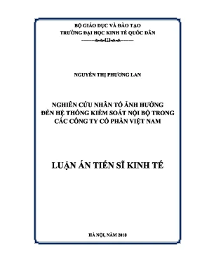 Nghiên cứu nhân tố ảnh hưởng đến hệ thống kiểm soát nội bộ trong các công ty cổ phần việt nam