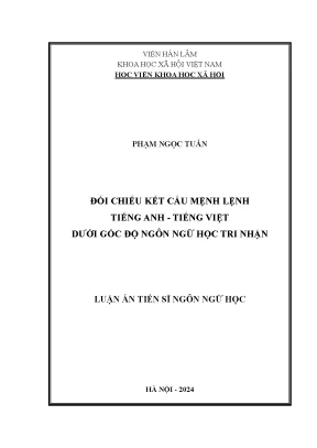 Đối chiếu kết cấu mệnh lệnh tiếng anh tiếng việt dưới góc độ ngôn ngữ học tri nhận