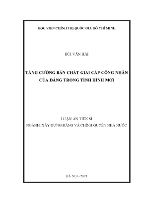 Tăng cường bản chất giai cấp công nhân của đảng trong tình hình mới
