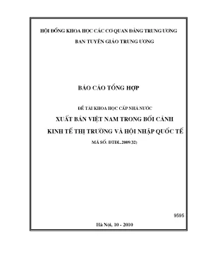 Xuất bản việt nam trong bối cảnh kinh tế thị trường và hội nhập quốc tế