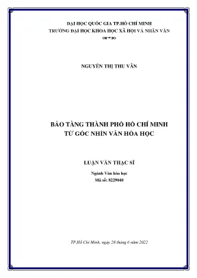 Bảo tàng thành phố hồ chí minh từ góc nhìn văn hóa học